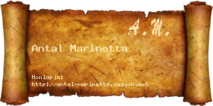Antal Marinetta névjegykártya